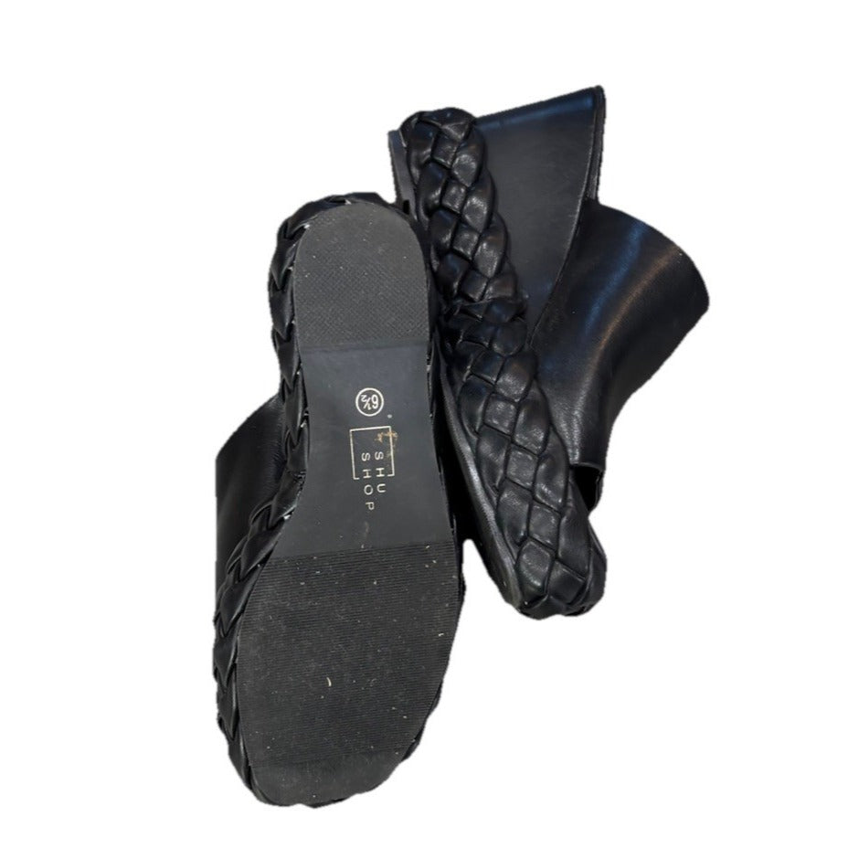 Shu Shop Black Platform Sandals Size 6.5