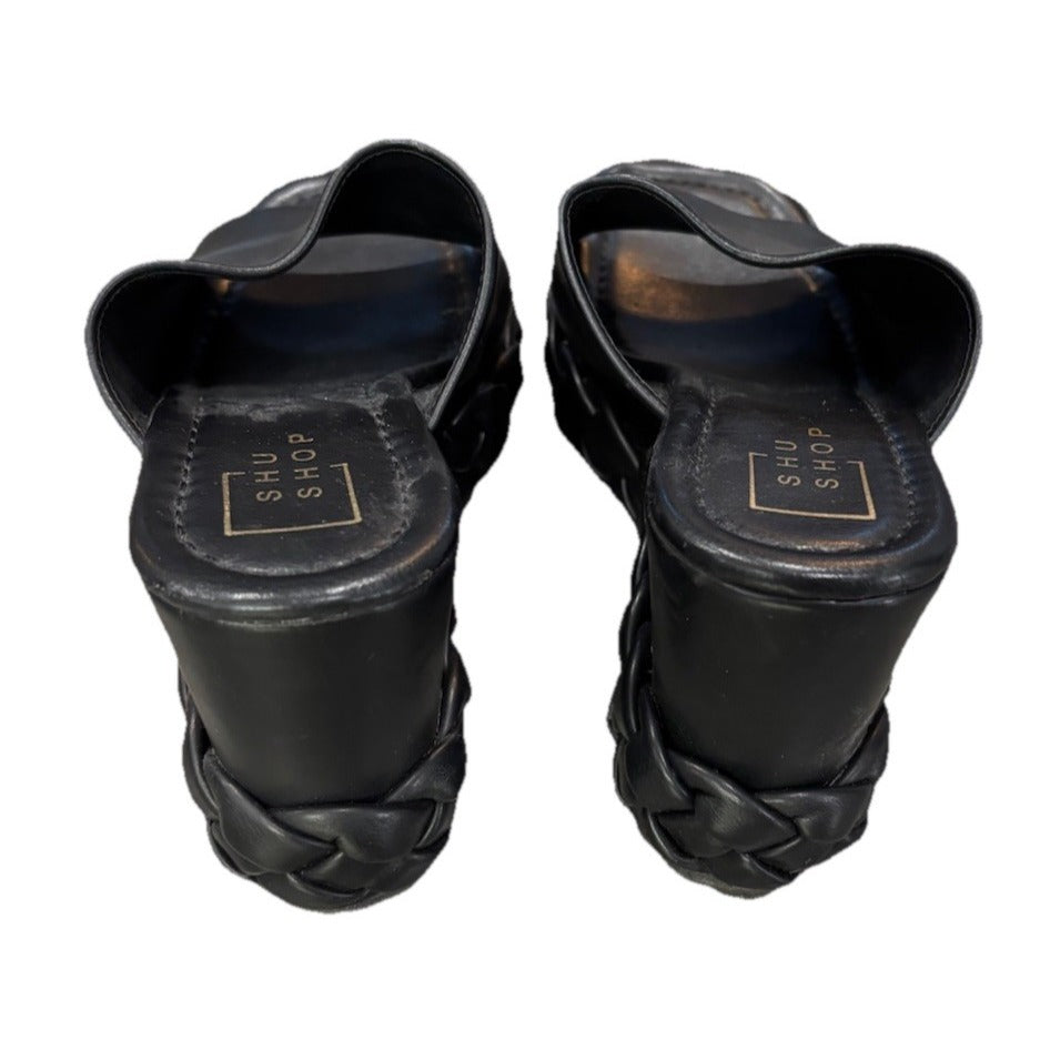 Shu Shop Black Platform Sandals Size 6.5