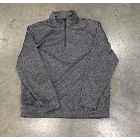 PGA Tour Mens Heather Gray Quarter-Zip Pullover