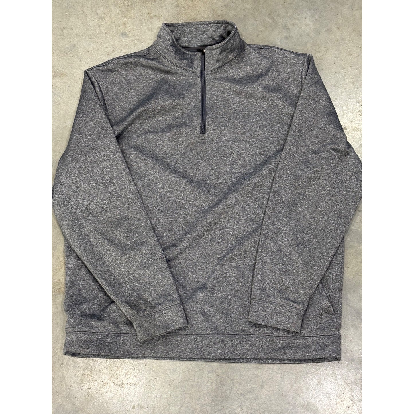 PGA Tour Mens Heather Gray Quarter-Zip Pullover