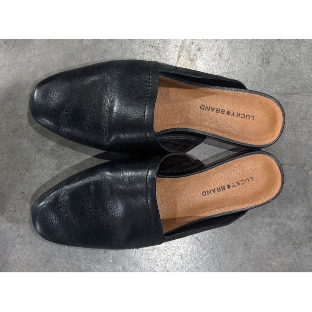 Lucky Brand Women’s Badri, Black Slip-On Mules, Size 7.5 M