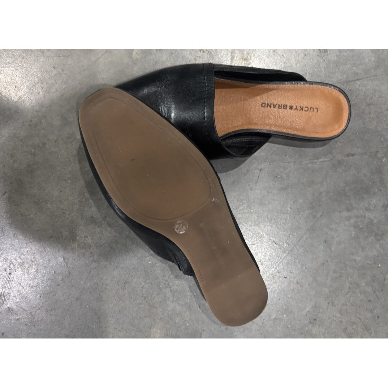 Lucky Brand Women’s Badri, Black Slip-On Mules, Size 7.5 M