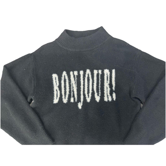 A New Day women's small black Bonjour sweater