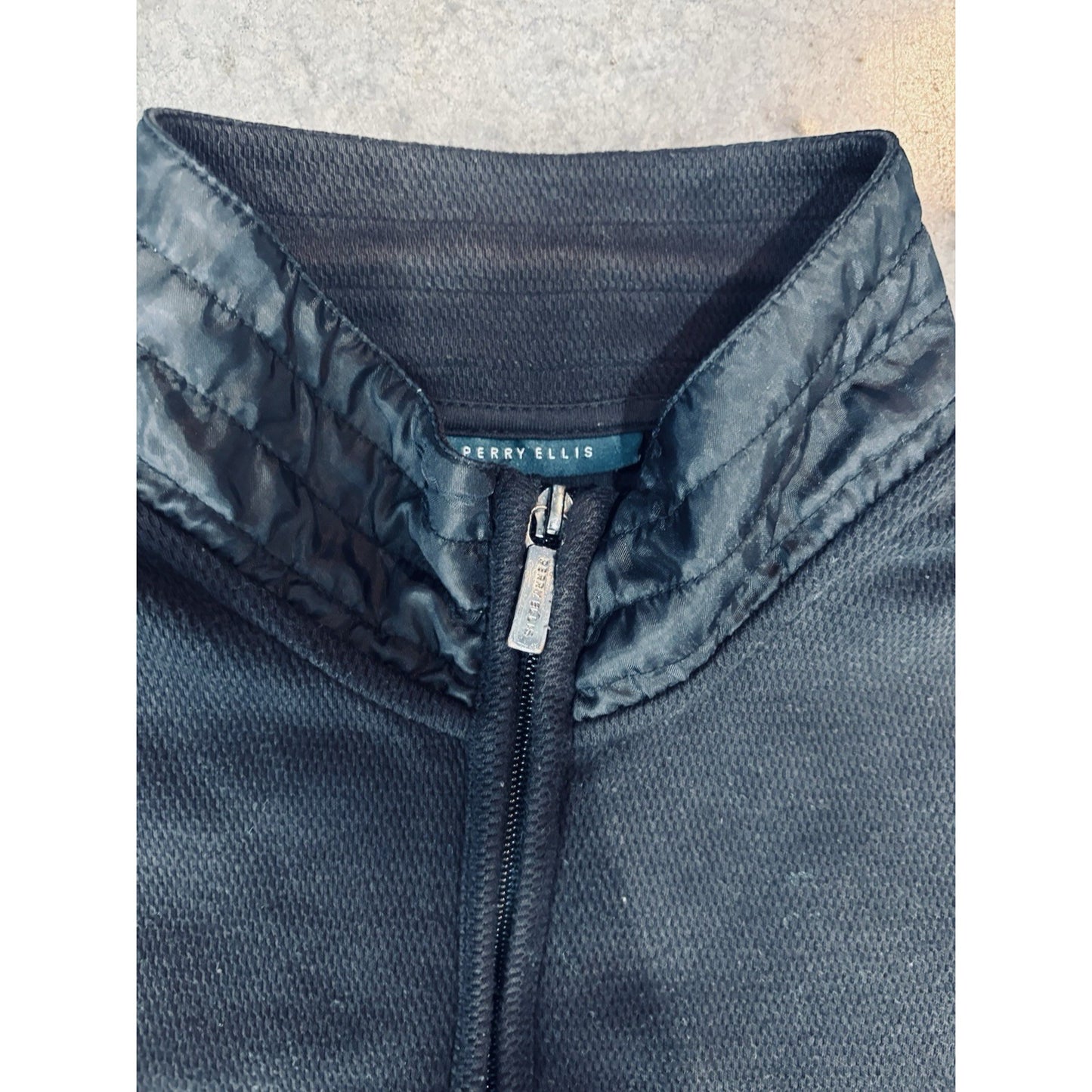 Perry Ellis Men’s Black Full-Zip Jacket – Size L