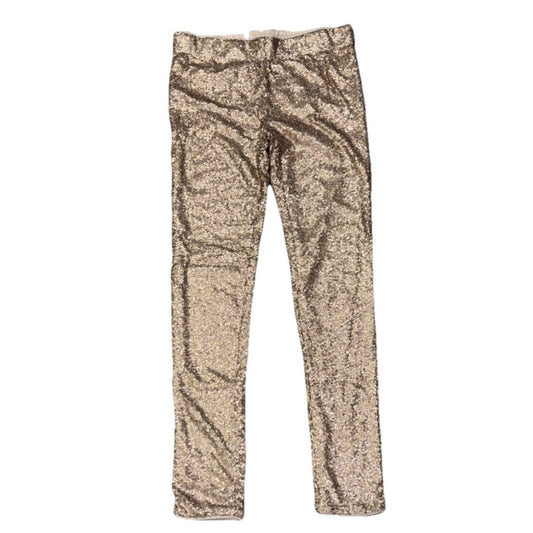 May And July Gold Sequins Lined Leggings NWT Size Large