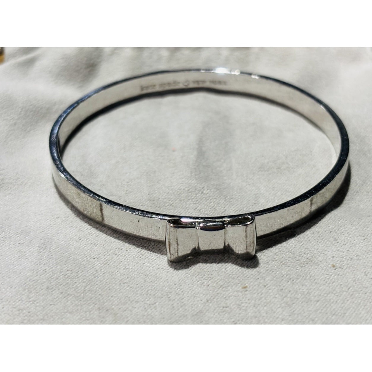 Kate Spade New York Take A Bow Bangle Bracelet, Silver