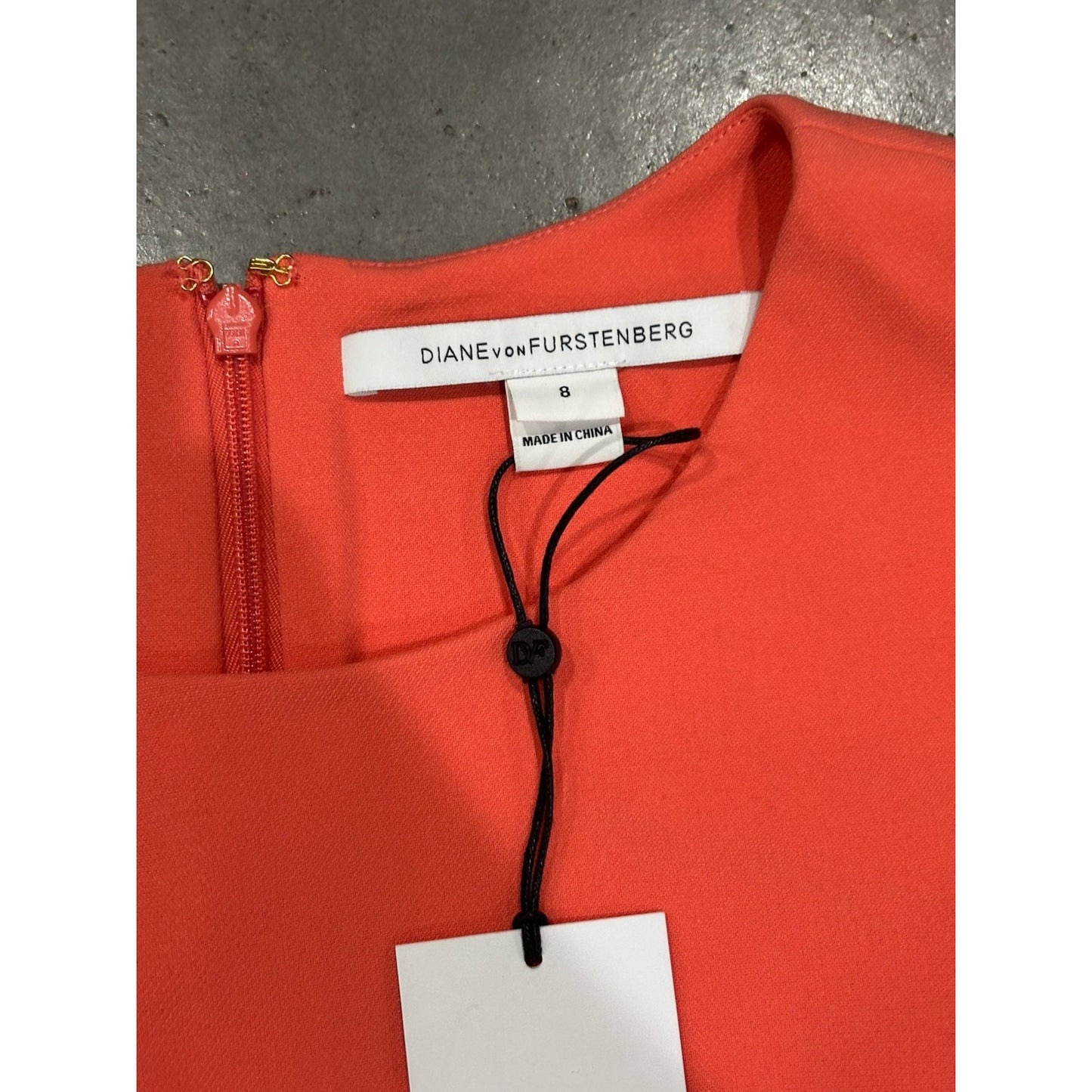 Diane Von Furstenberg Mallory Stretch Sleeveless Coral Size 8 Coral Blouse