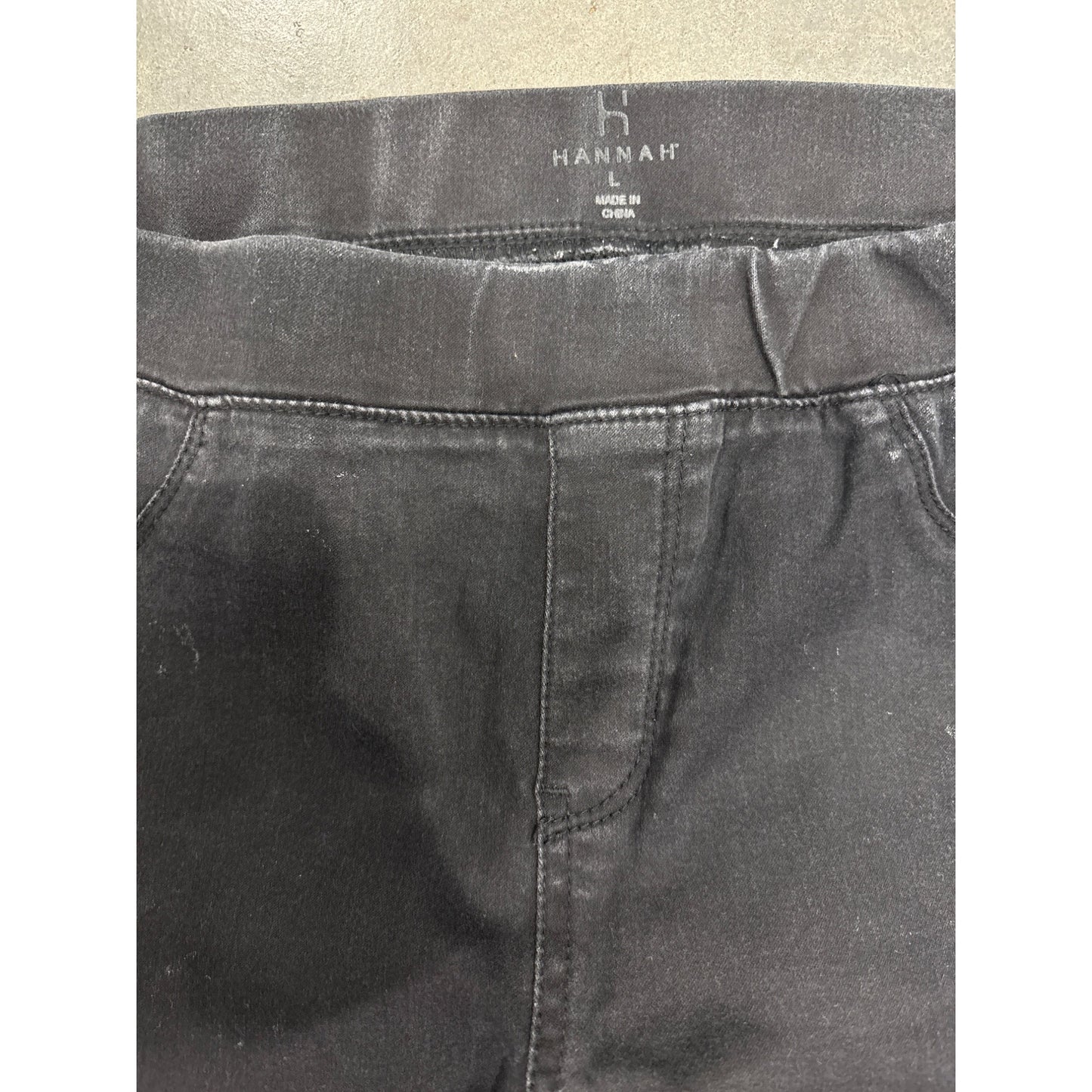 Hannah Womens Black skinny Denim Jeans pull up Size 12