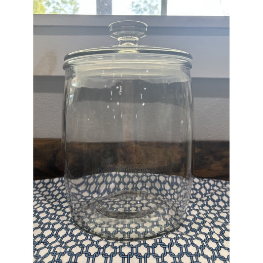 1 Gallon Glass Jar Container Wide Mouth Sturdy For Storage 9.5In by 6.5 In