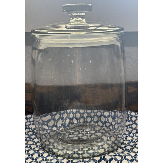 1 Gallon Glass Jar Container Wide Mouth Sturdy For Storage 9.5In by 6.5 In