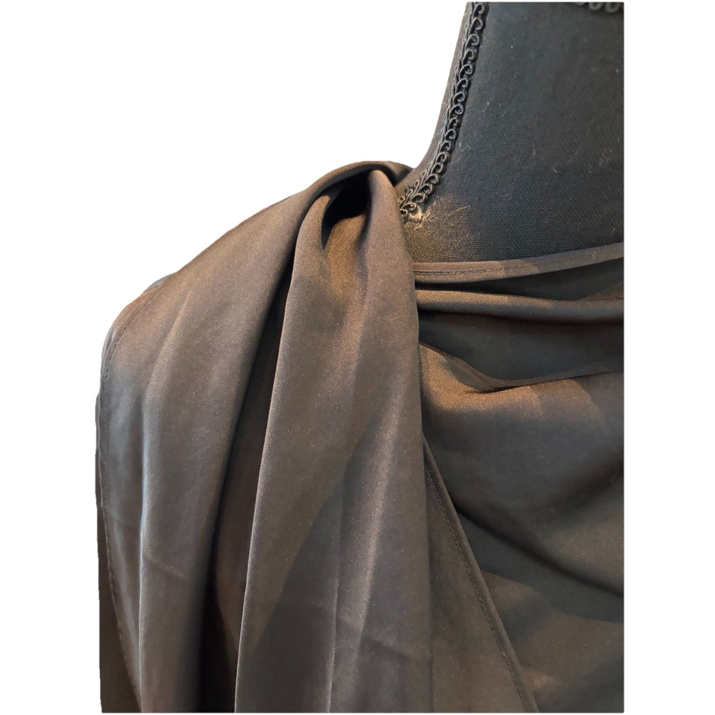 Chicos Black Wrap Neck Blouse Size 1