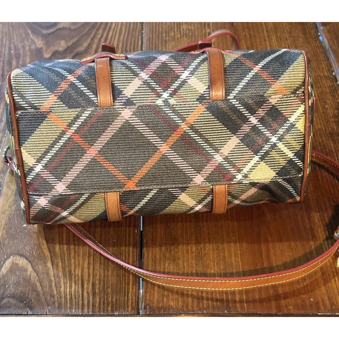 Vintage Dooney & Bourke Tartan Plaid Purse Bag Leather NWOT