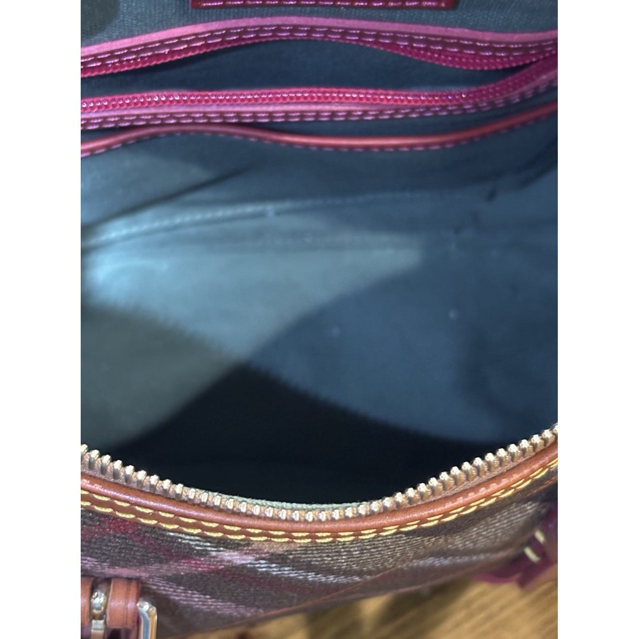 Vintage Dooney & Bourke Tartan Plaid Purse Bag Leather NWOT