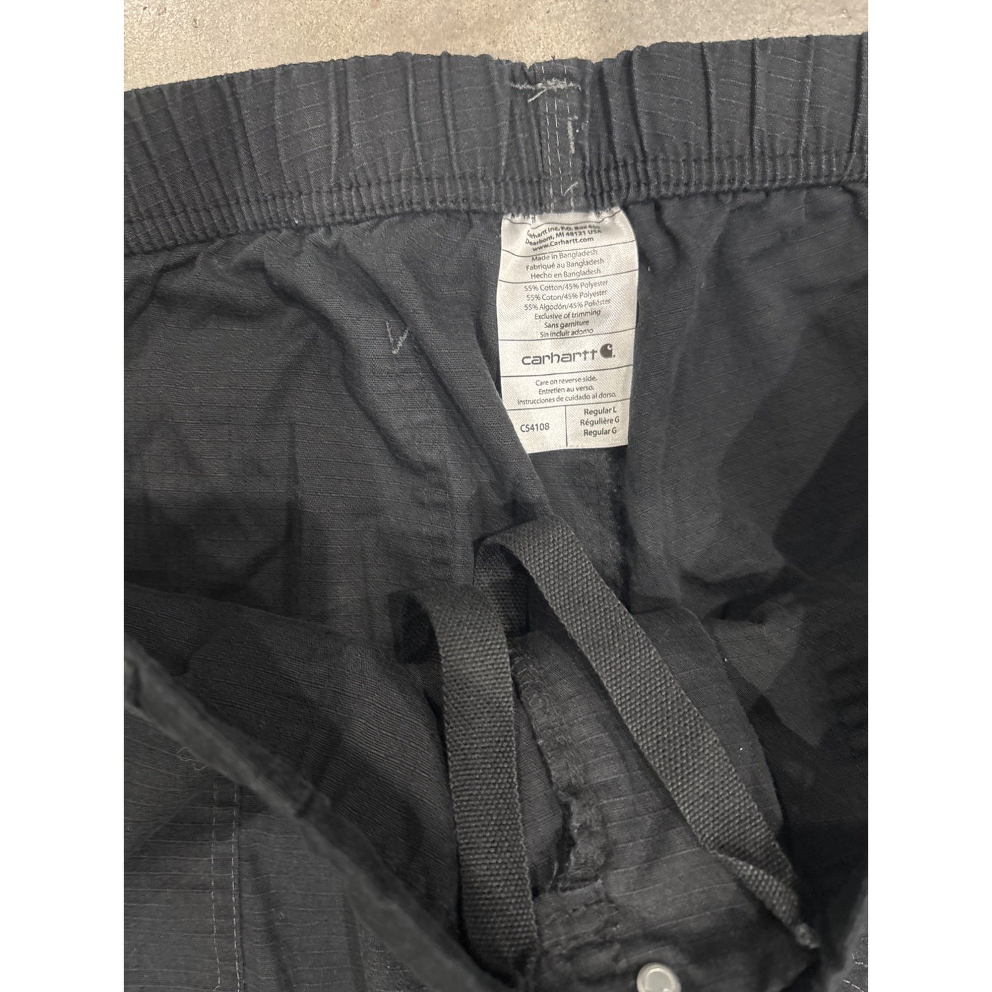 Carhartt womans Black Cargo Pants Size L Cotton