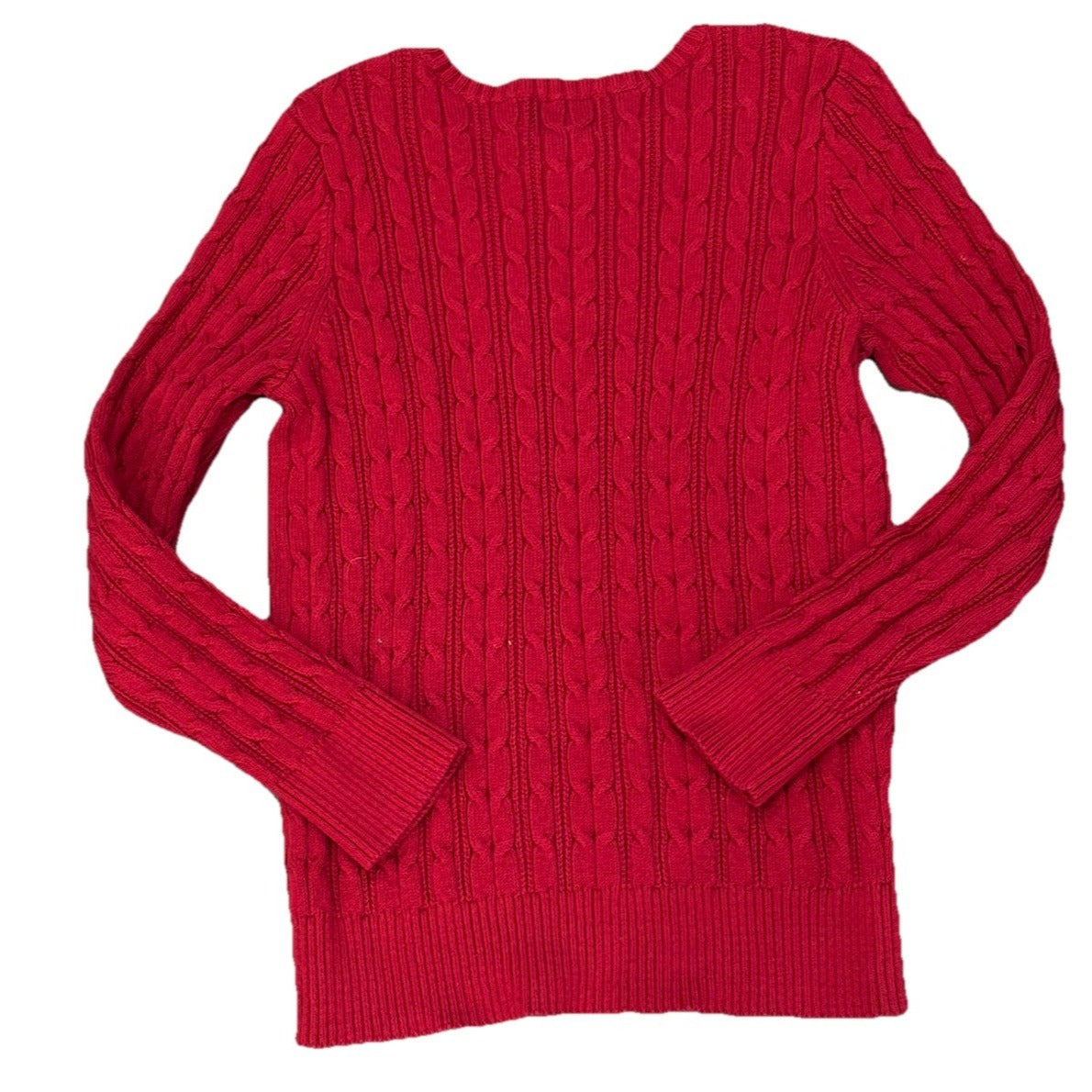 St John's Bay Women's Red Long Sleeve Sweater Size Med