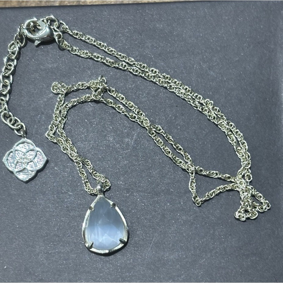 Kendra Scott Kiri Necklace In Gold Gray Slate Stone