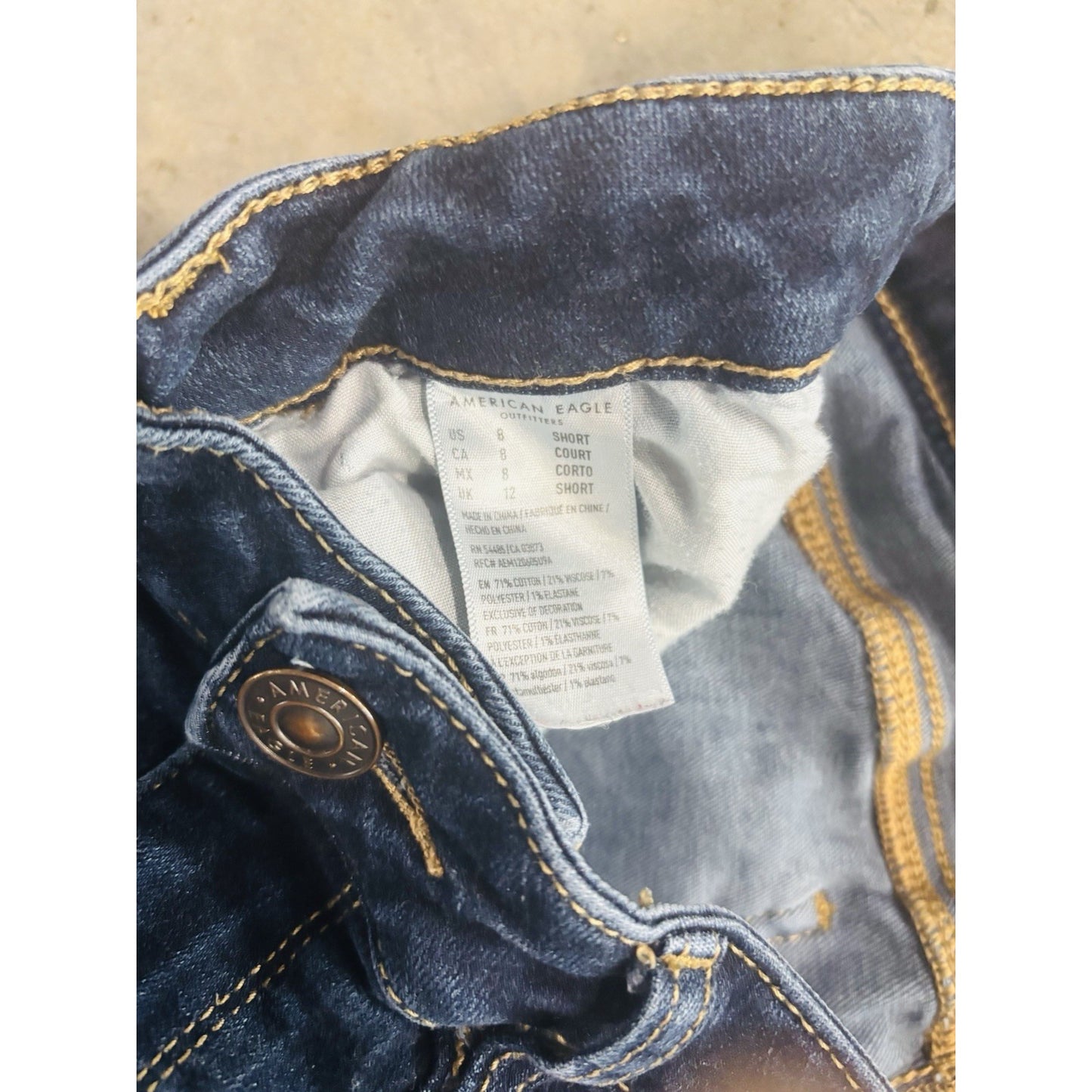 Women's American Eagle Next Level Stretch Blue Denim Jeans Size 8