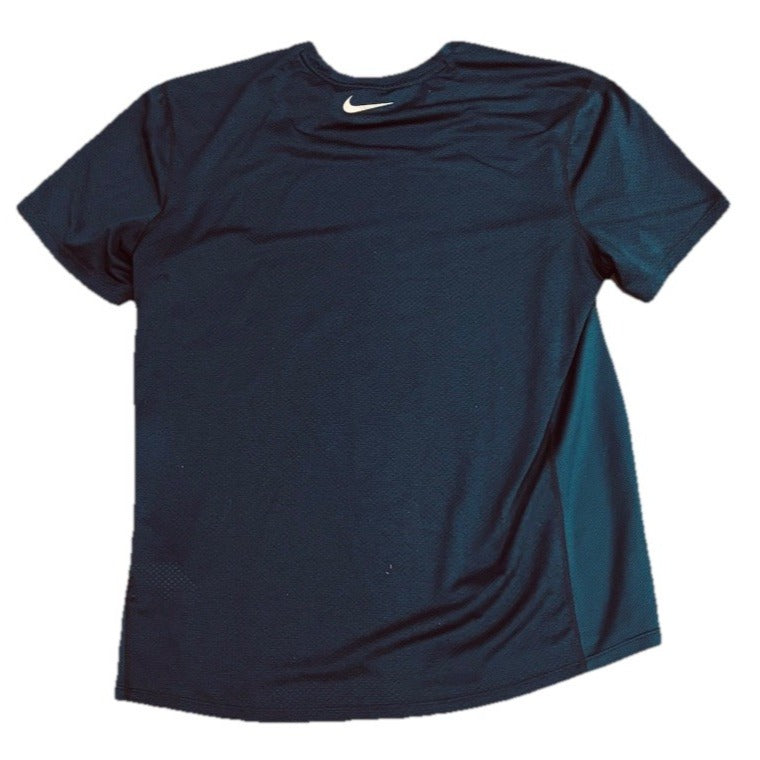 Nike Running Dri Fit Mens T Shirt Teal Mesh Vented Running Shirt Mens Large