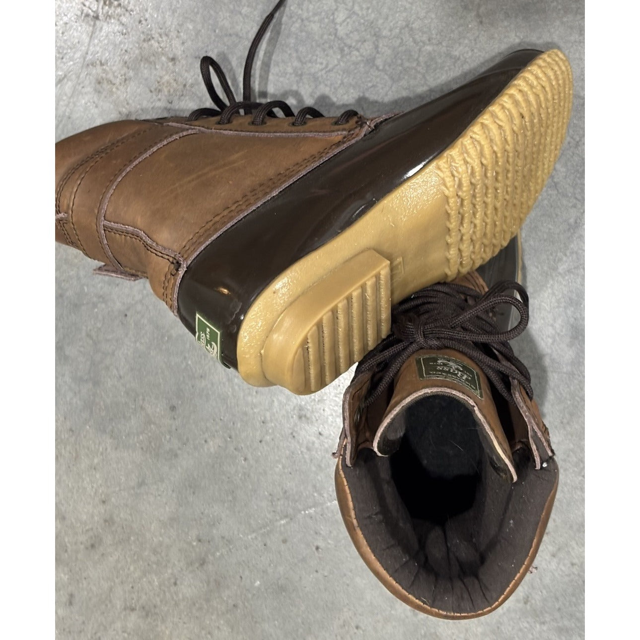 G.H. Bass & Co. Bass Brown Harlequin Duck Boots Size 7