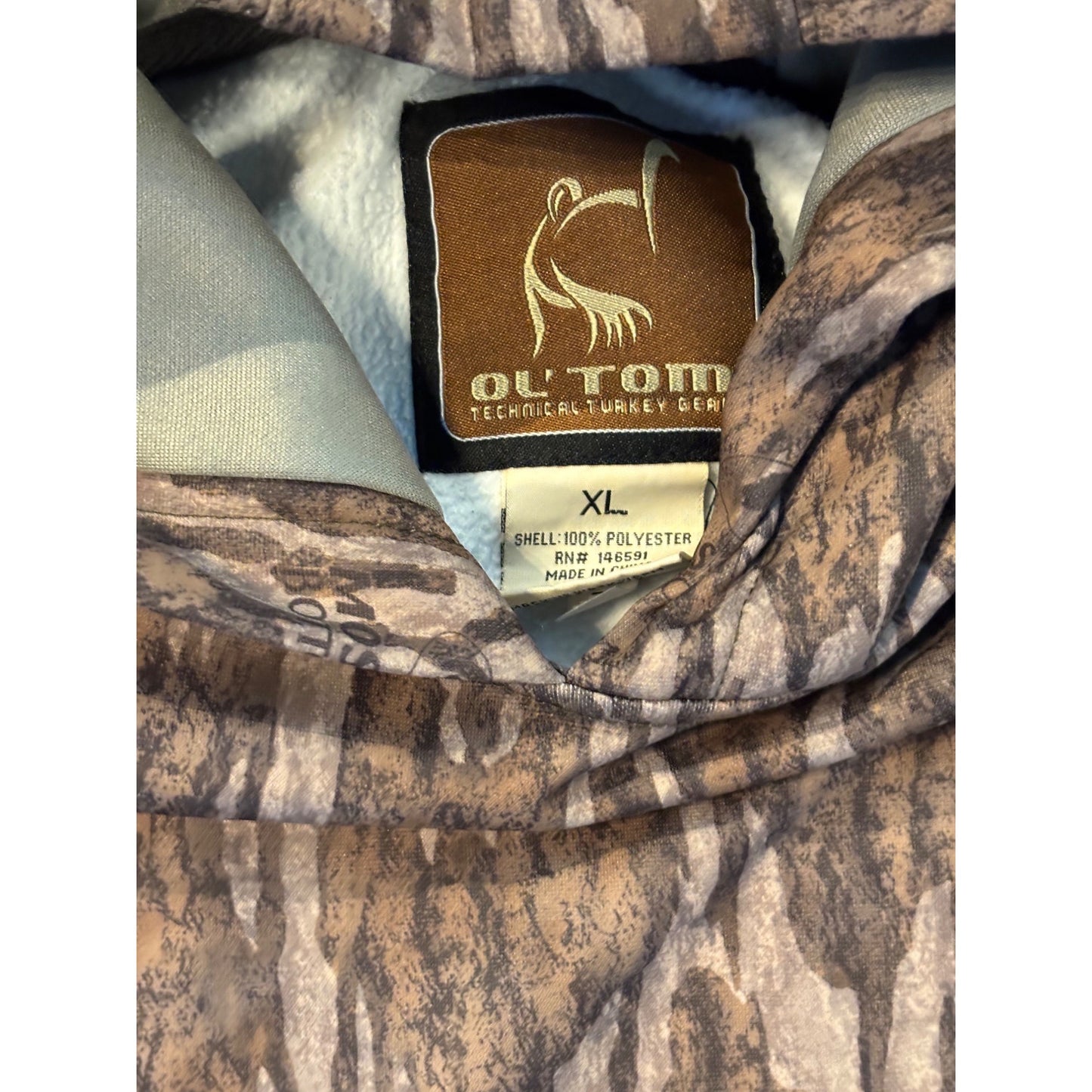 Ol Tom Technical Turkey Gear boys Camouflage Hoodie XL