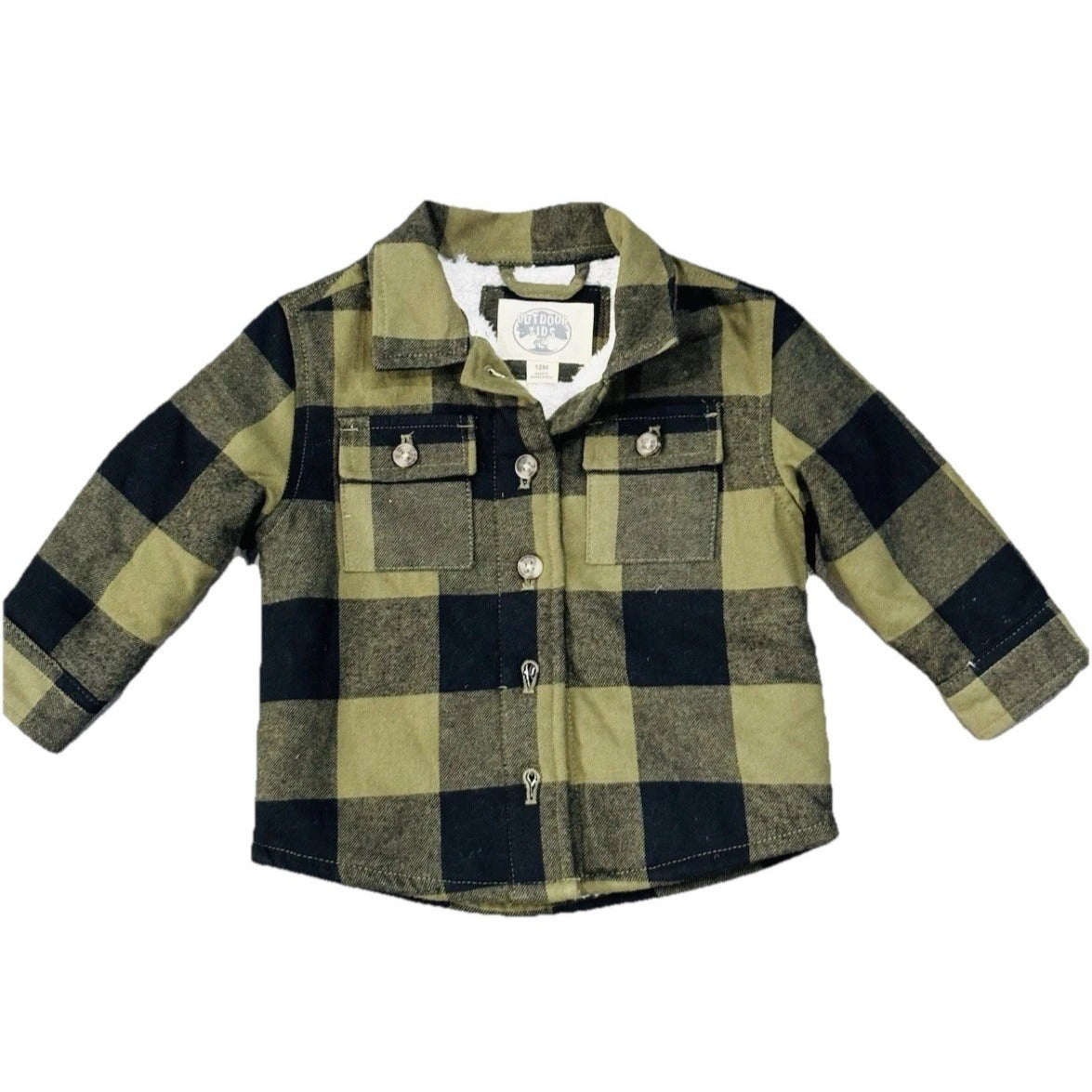 Lot Of 2 Baby Boy Flannel shirts Outdoor Kids And Carters Size 12M