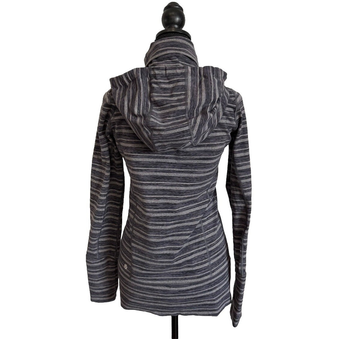 Lululemon In Stride Jacket Gray Stripe Size 4
