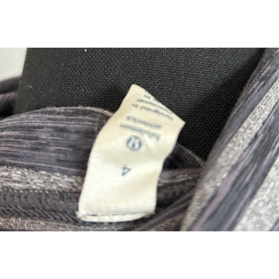 Lululemon In Stride Jacket Gray Stripe Size 4