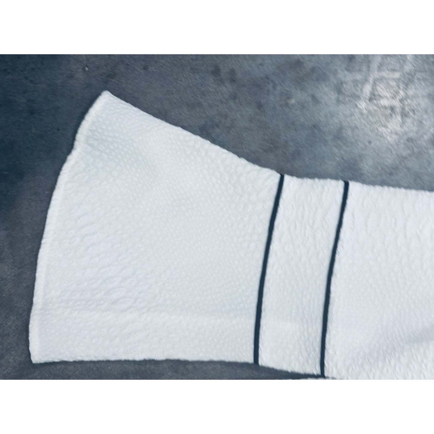 Calvin Klein Bell Sleeves White Blouse Bell Sleeves With Black Trim Size Medium