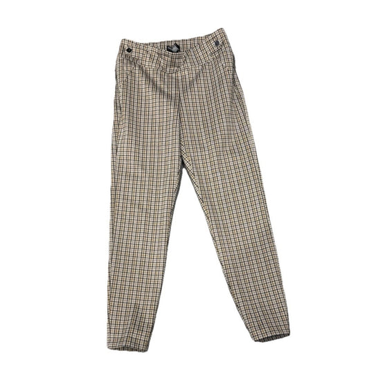 SOHO Apparel Ltd Brown Plaid Pull On Pants Women’s Size M