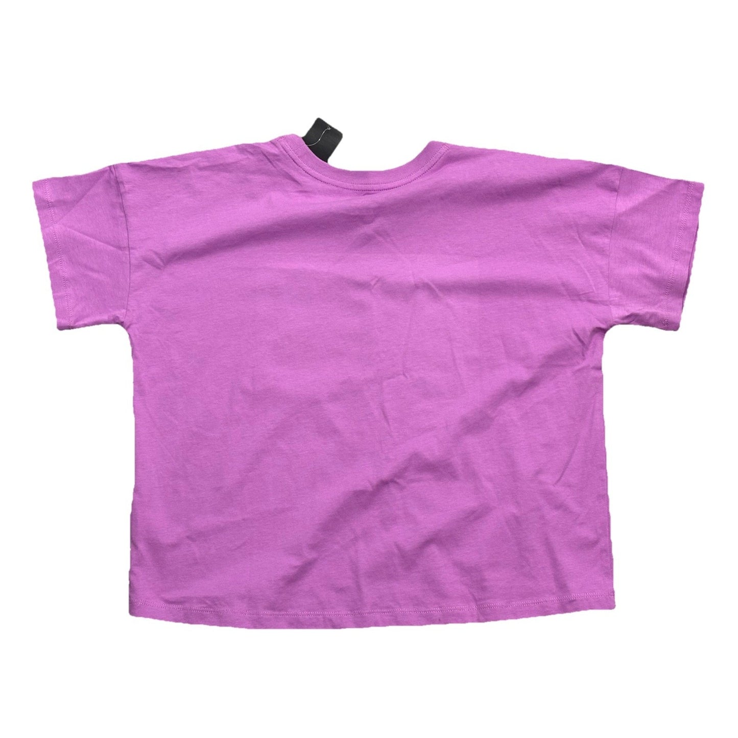 Adidas Purple Black Logo Crop Short Sleeve Tee Girls Size XL 16