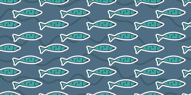 Infant Blue Fish Baby Gown