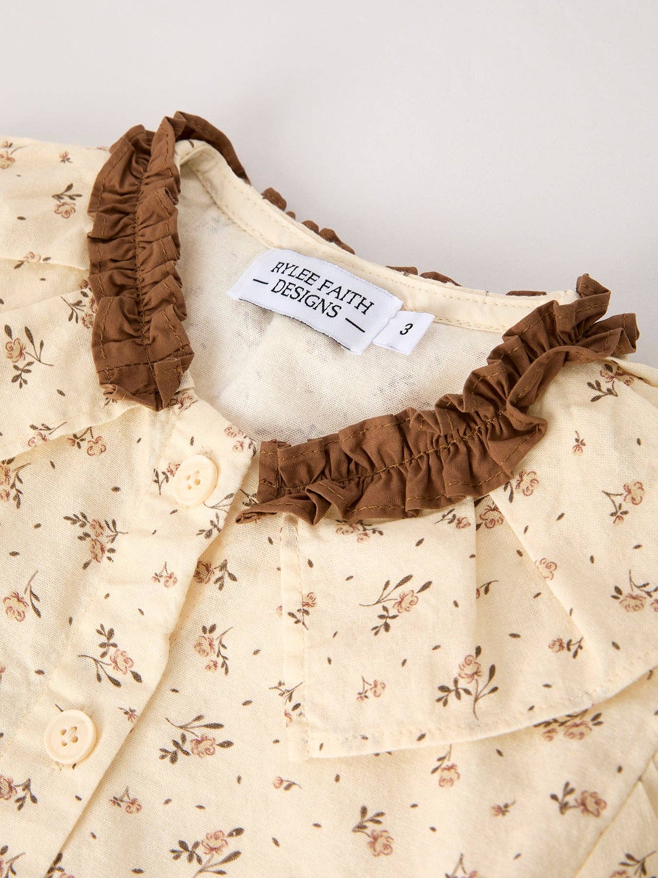 Spring and Autumn Girls Floral Shirt Vest Bloomers Three-pie