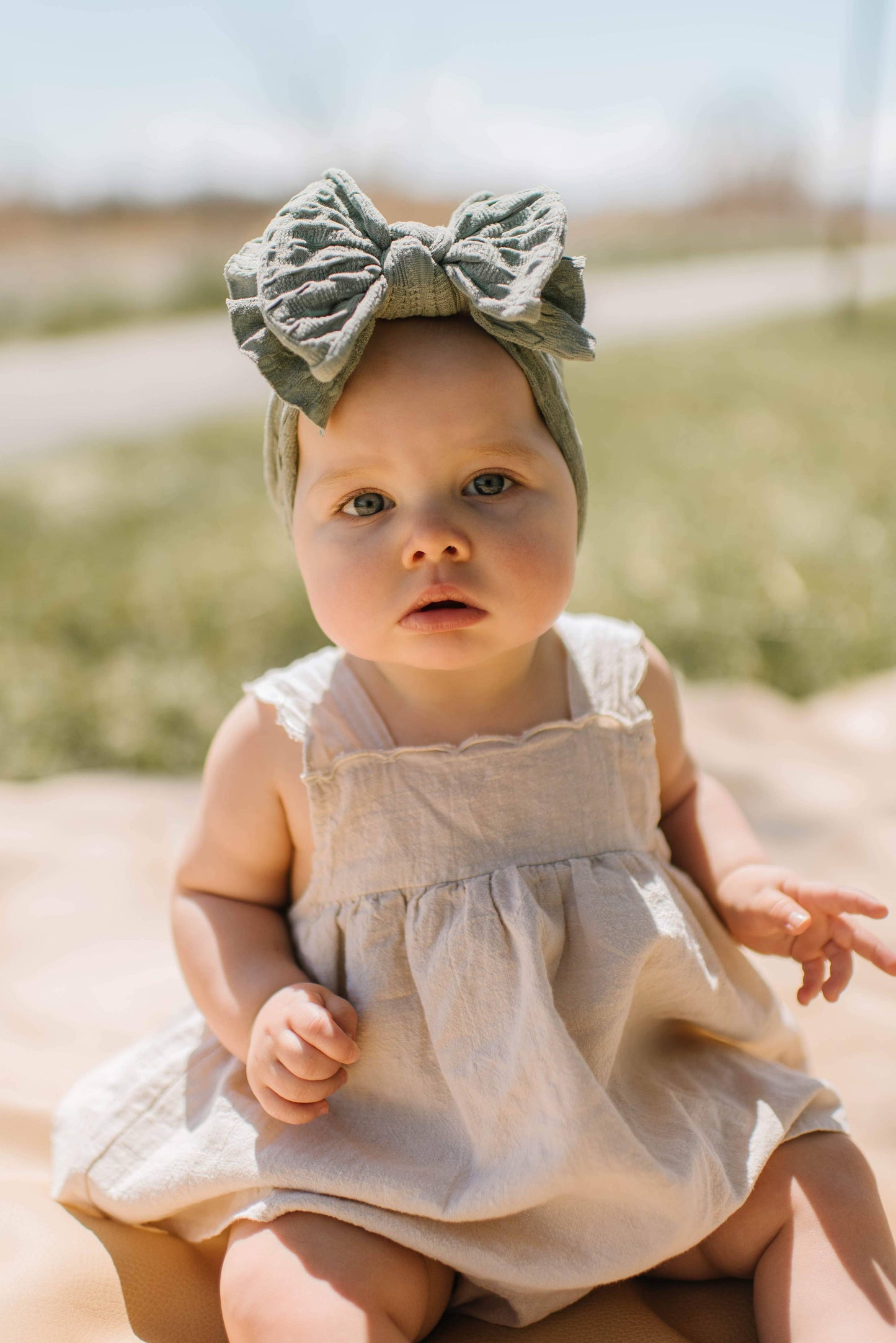 Baby Bling® Waffle FAB® textured soft nylon bow headband