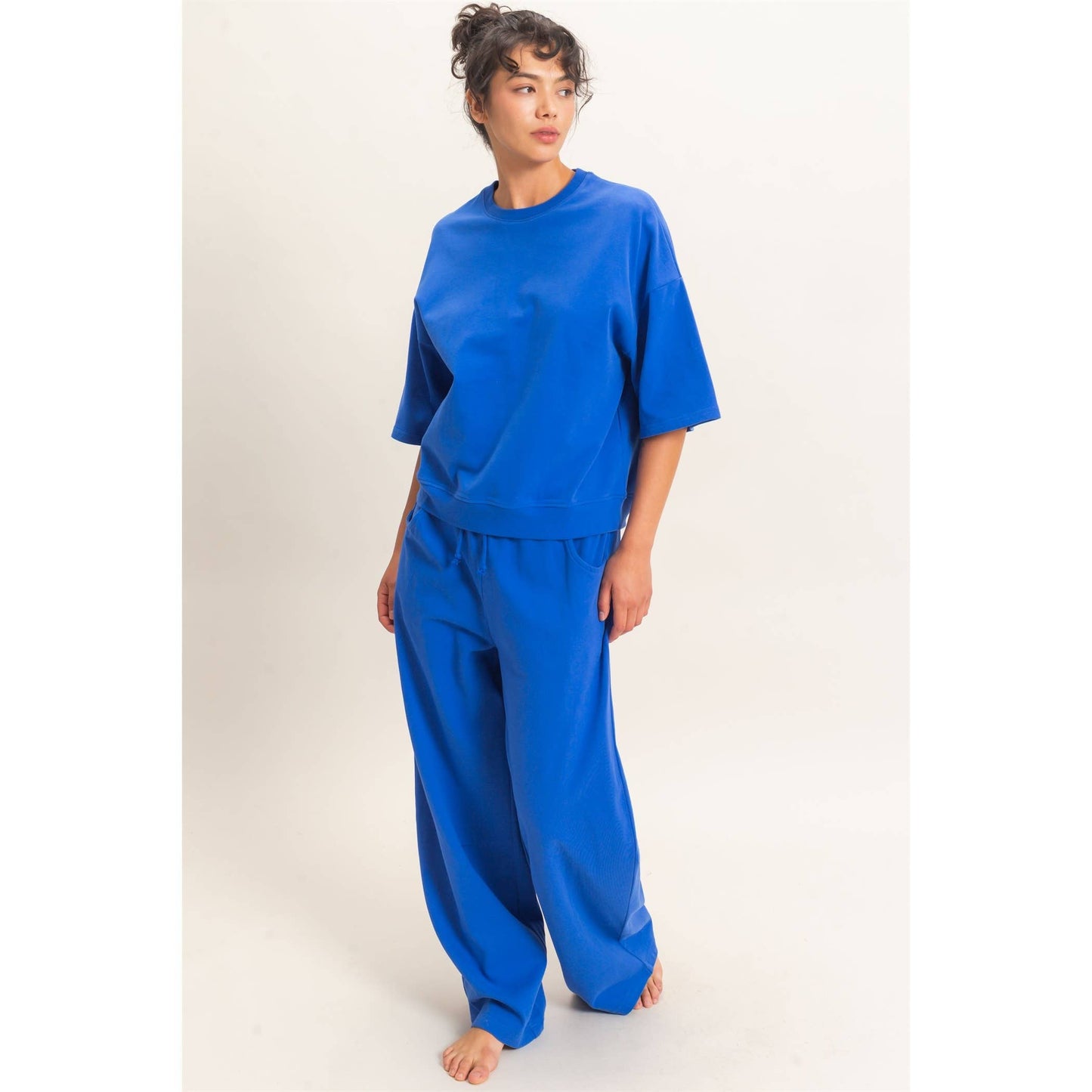 Double Zero Washed Crew Neck Short Sleeve Top