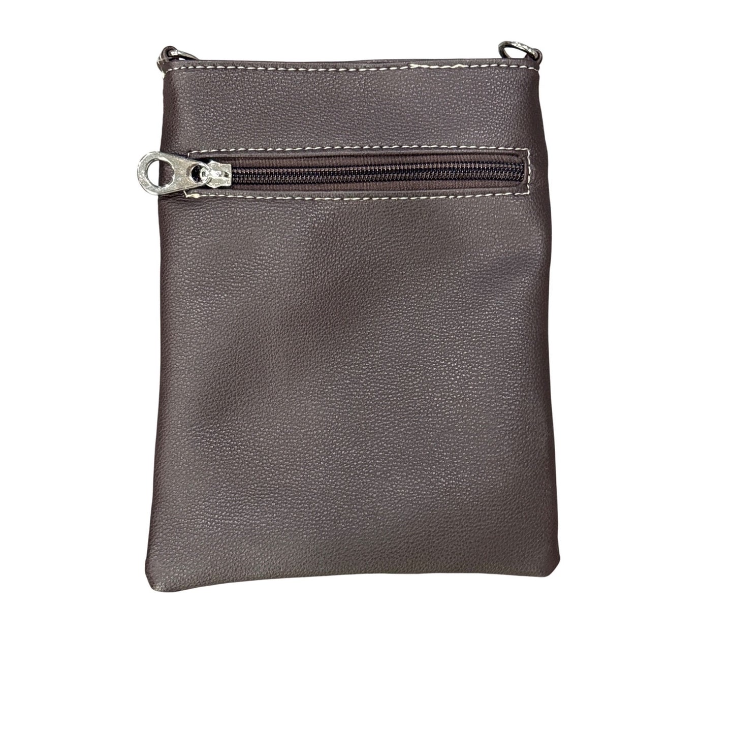 Leopard Print Crossbody Bag With Rhinestones & Adjustable Strap