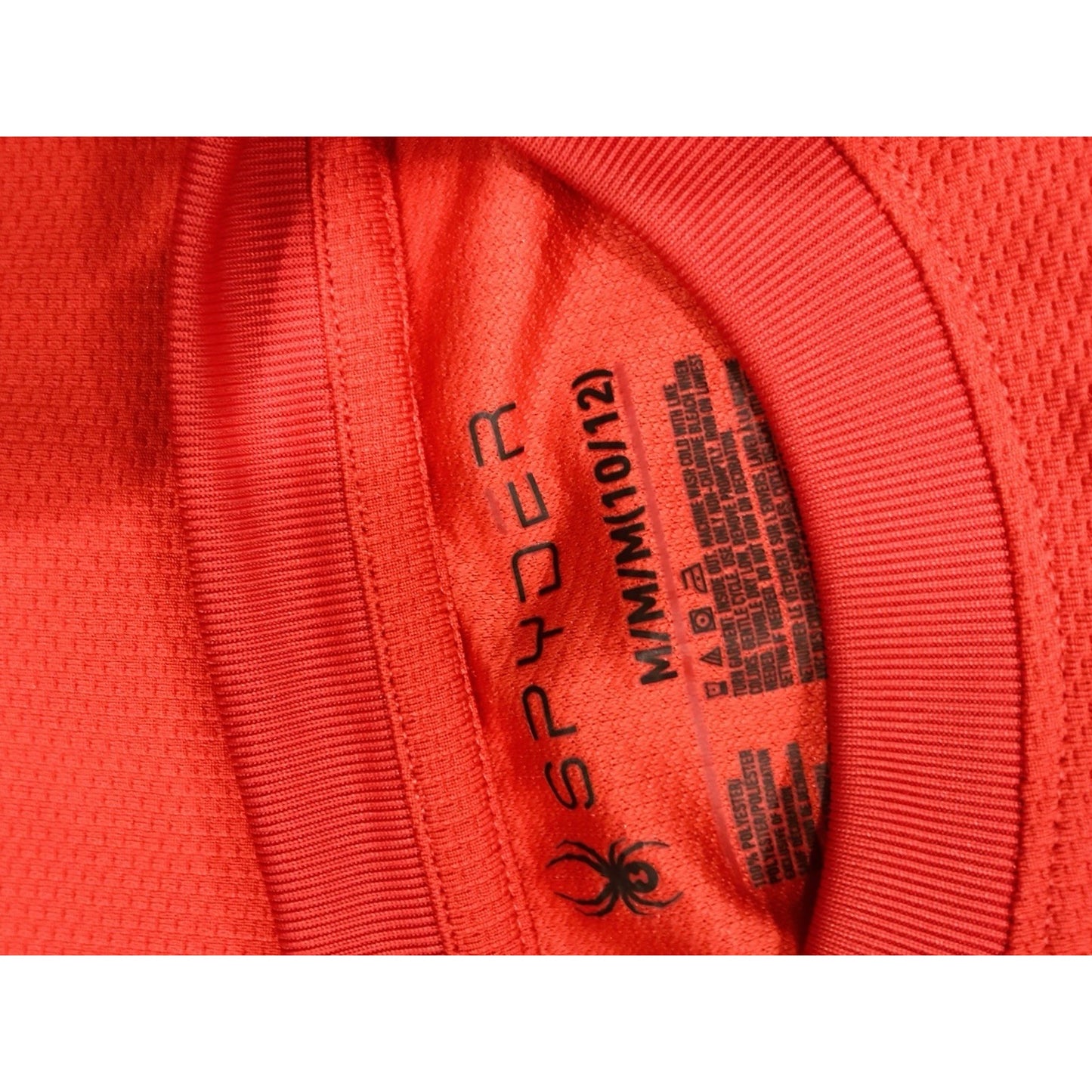 Spyder Youth Size M Red Long Sleeve Athletic T-Shirt Crew Neck