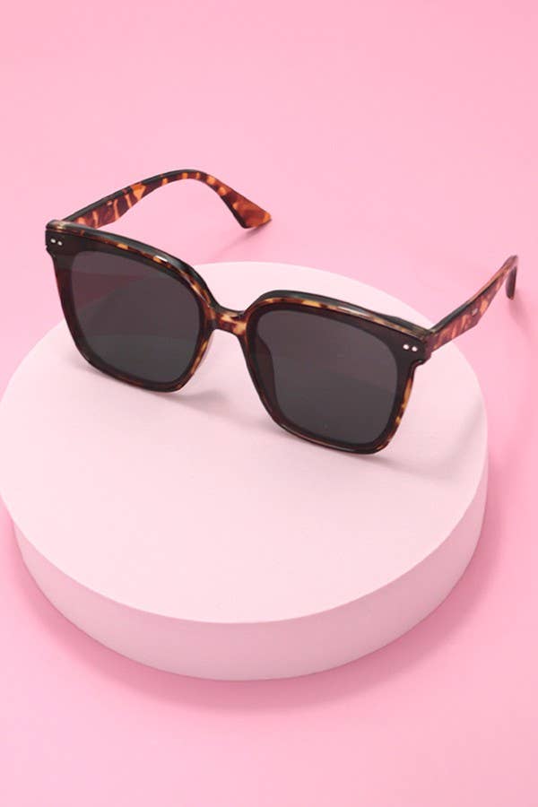 ACETATE SQUARE CATEYE SUNGLASSES