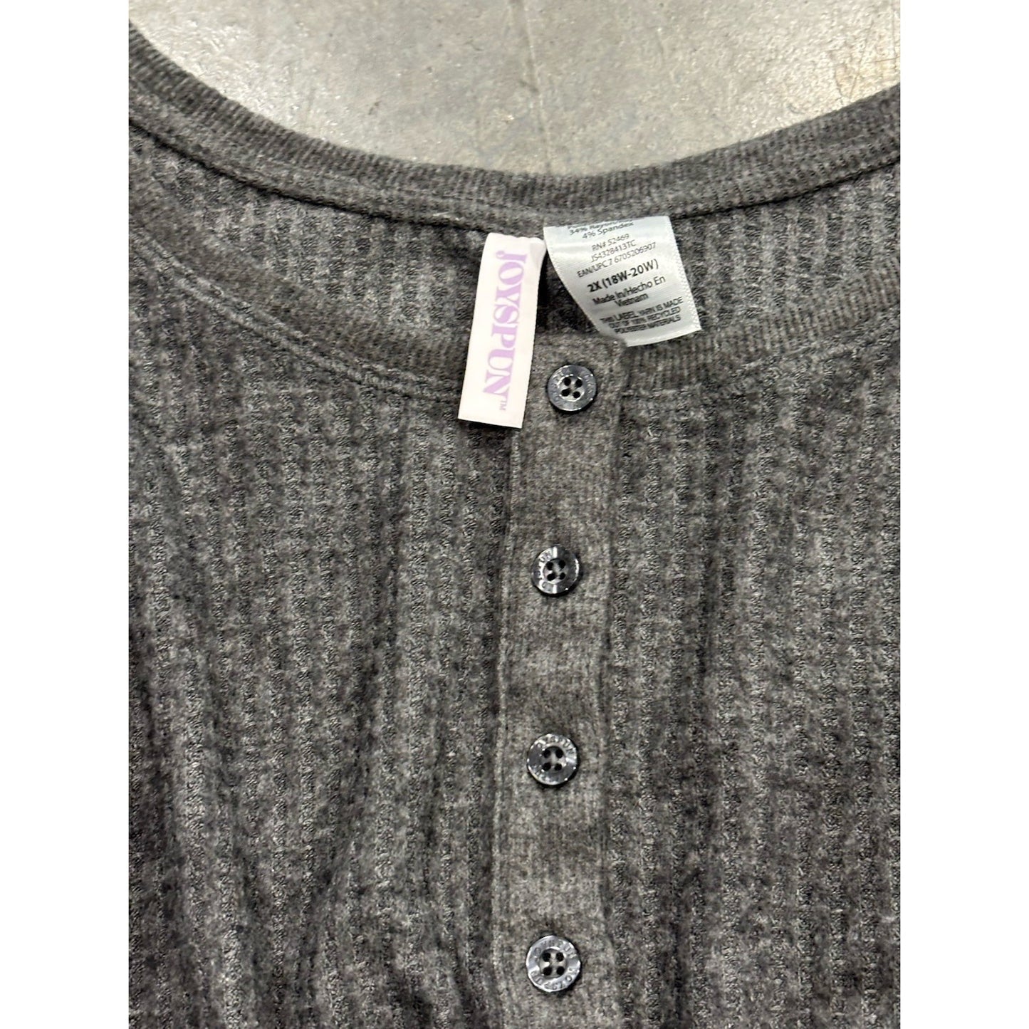 Womens Joyspun Size 2X 18W-20W Ladies Texture Top NWT