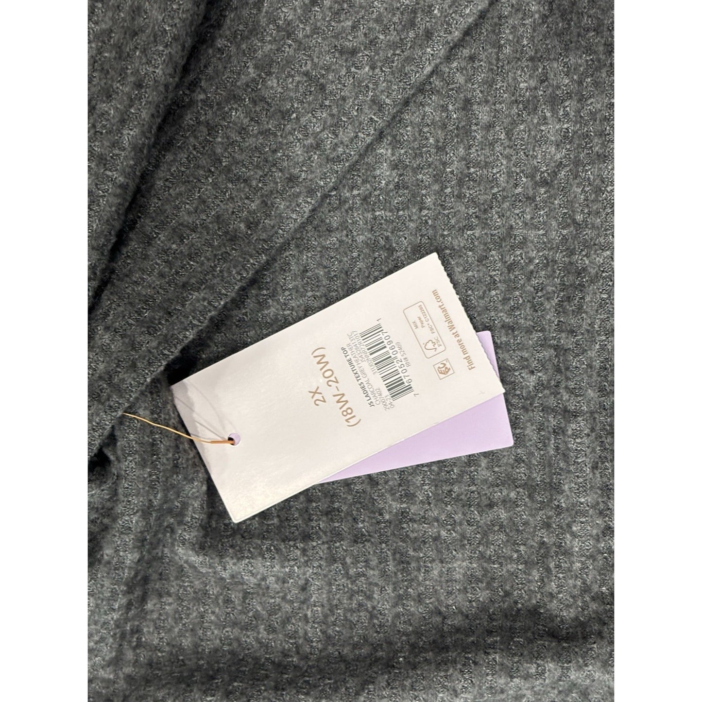 Womens Joyspun Size 2X 18W-20W Ladies Texture Top NWT