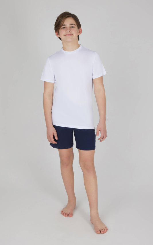 Boys Two Tone Heather Lux Shorts W Inner Liner Black