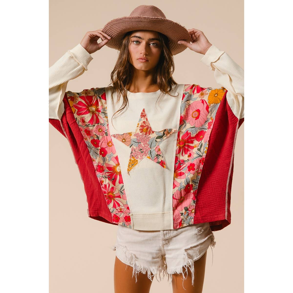 BiBi KNIT AND PRINT MIXED AND MATCH TOP