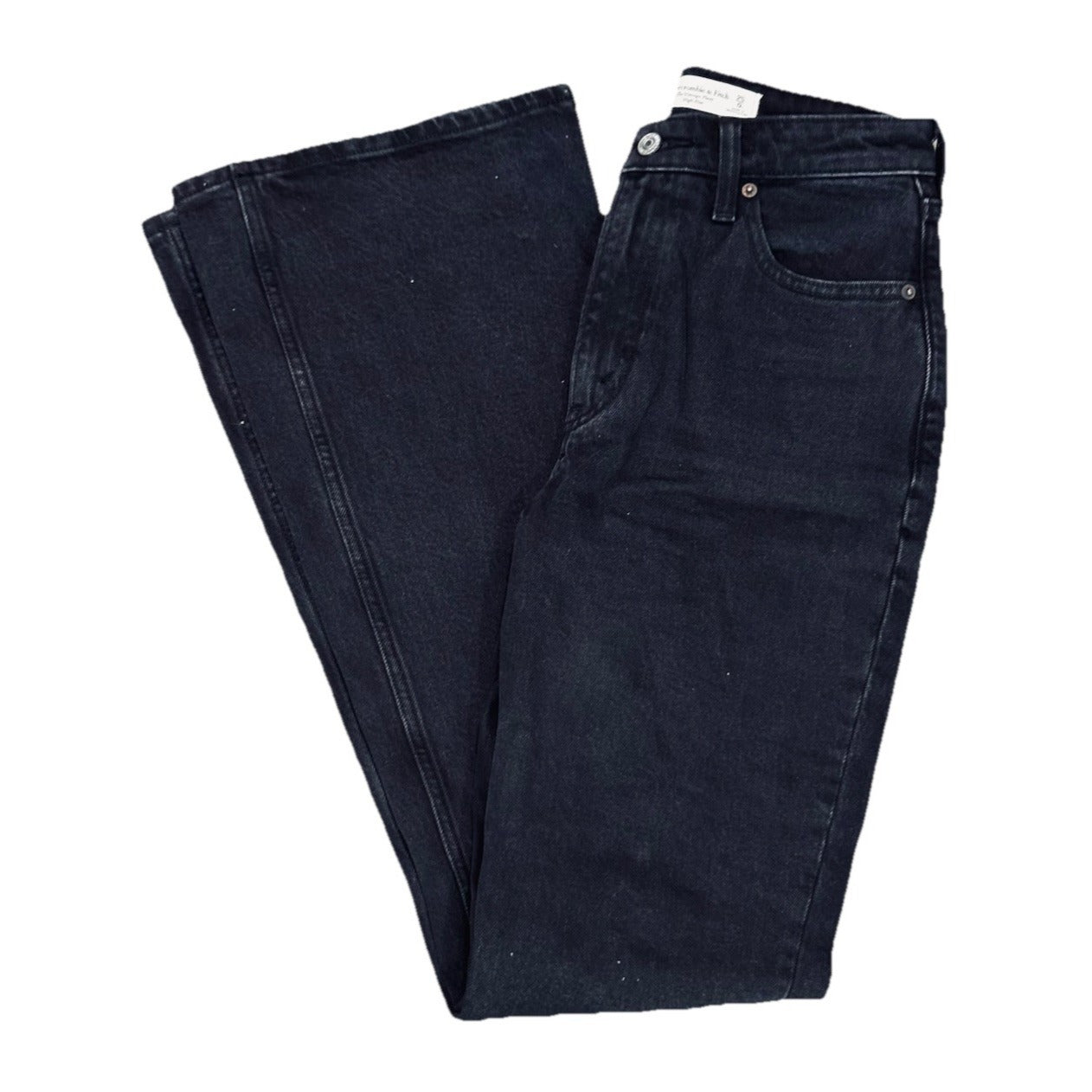 Women’s Abercrombie & Fitch Black High Rise Ankle Flare Jeans Size 25 Long