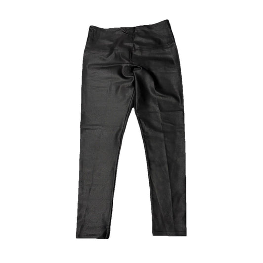 Intro. Love The Fit Faux Leather Black Leggings Size Medium
