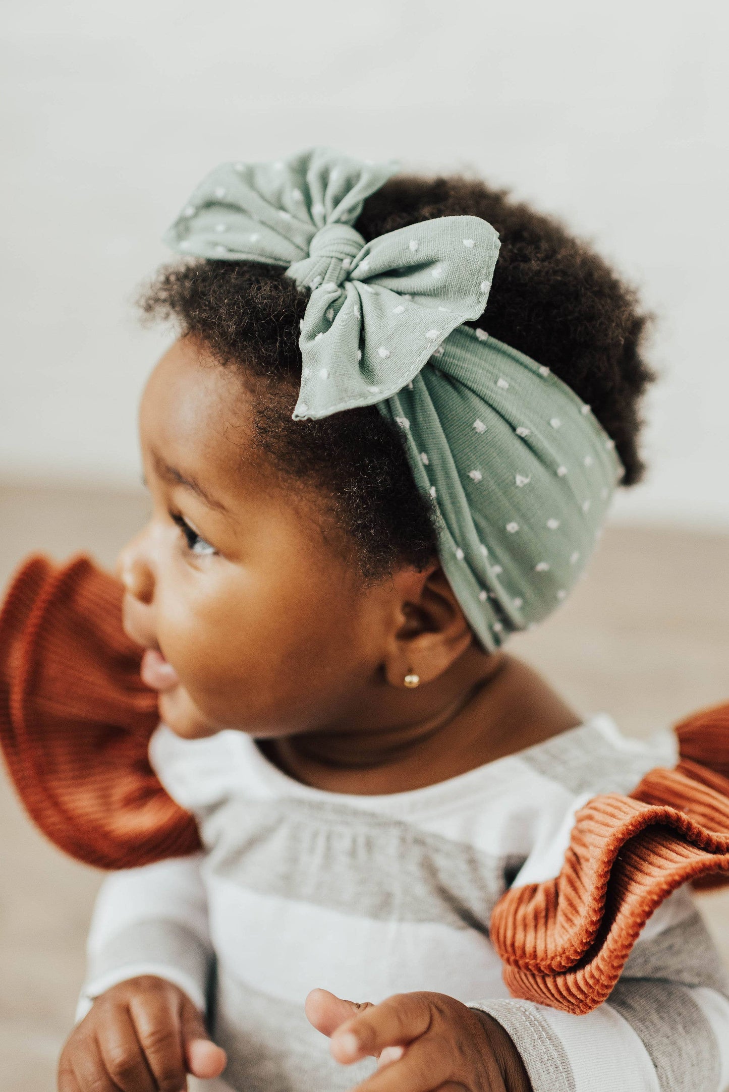 Baby Bling® Shabby Dot Knot soft nylon headband