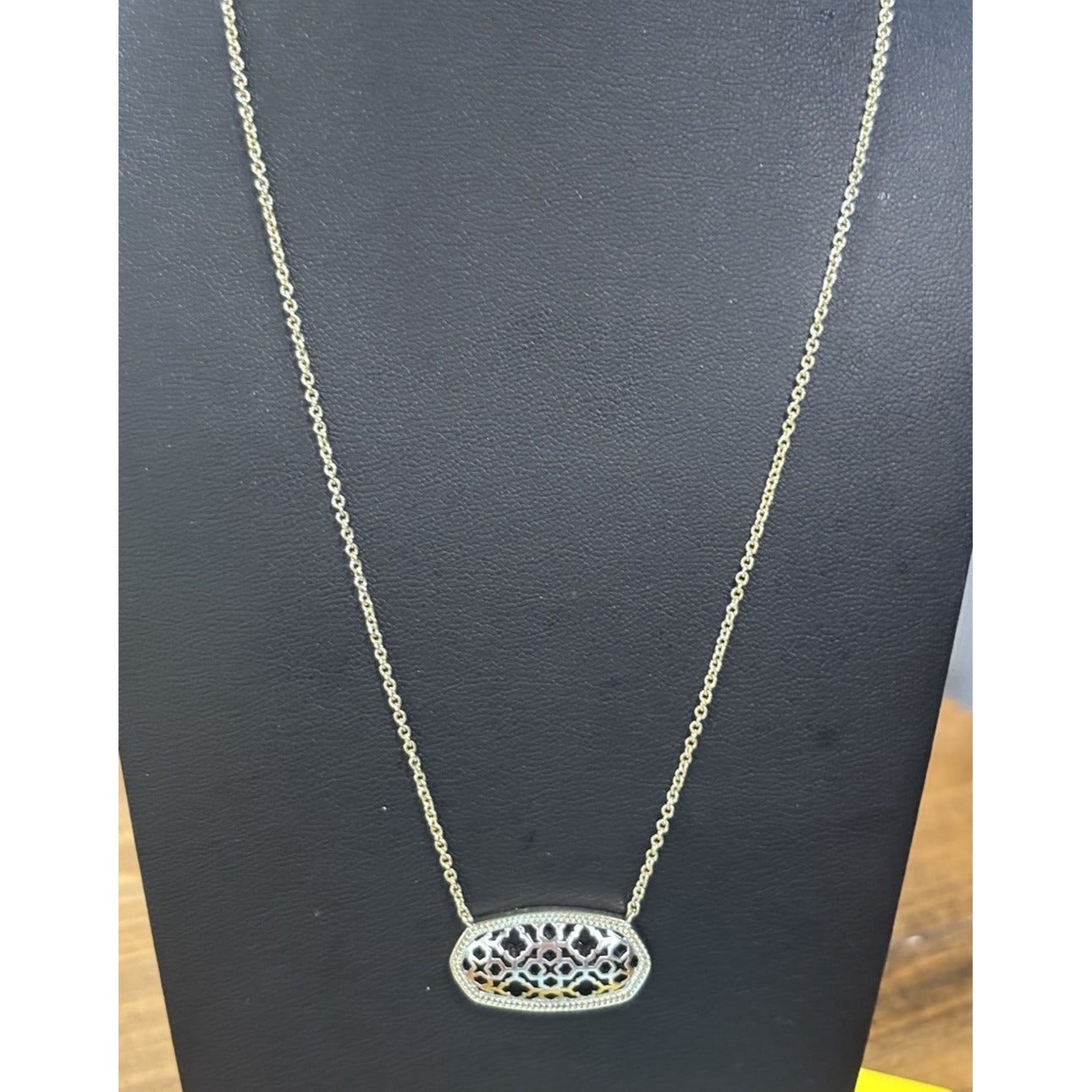 Kendra Scott Dollie Gold and Silver Filigree Pendant Necklace