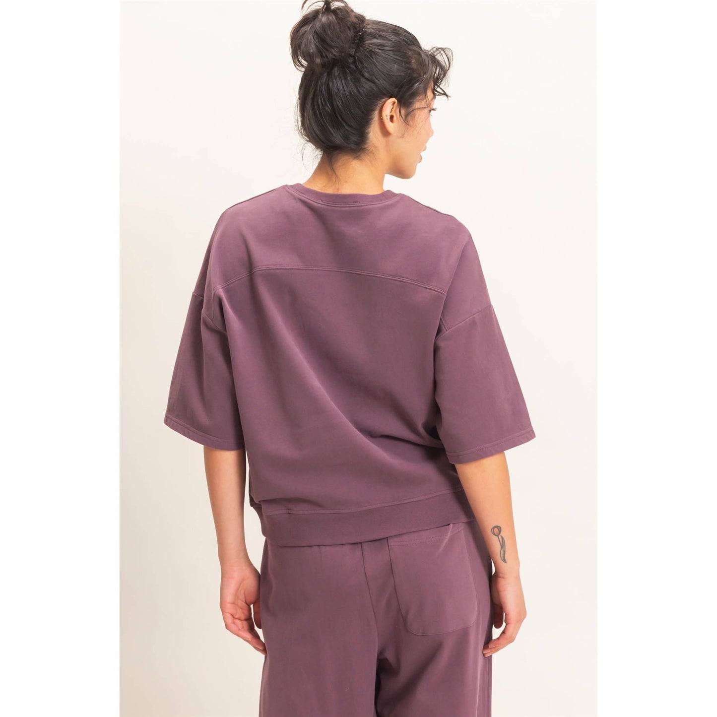 Double Zero Washed Crew Neck Short Sleeve Top