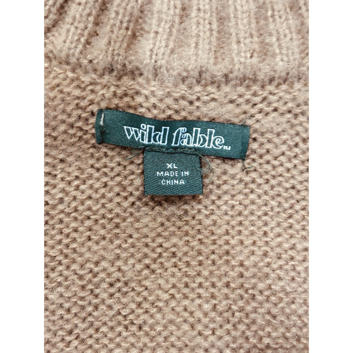 Women's V-Neck Fuzzy Oversized Pullover Sweater - Wild Fable Brown Size XL