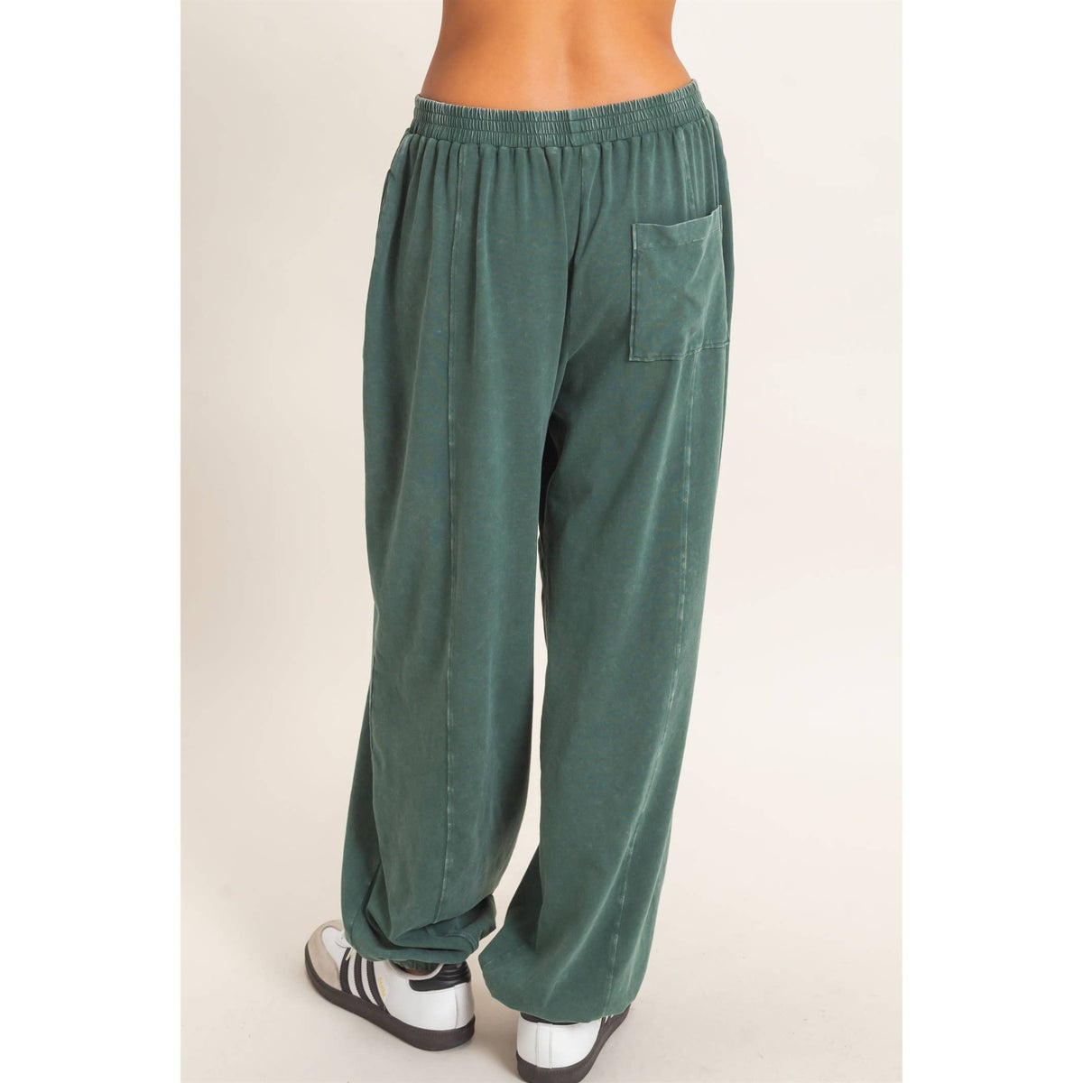 Double Zero Mineral Wash Elastic Waist Jogger Pants
