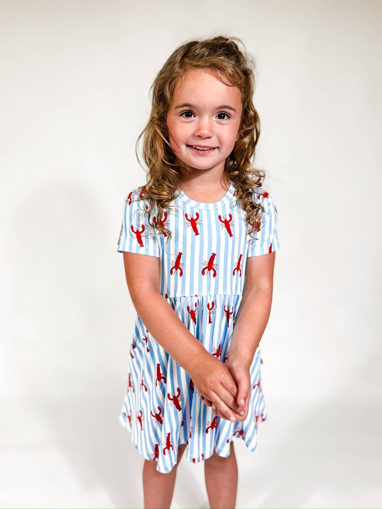 Goosies Little Pinchers Crawfish/Lobsters - SS Dress Bamboo