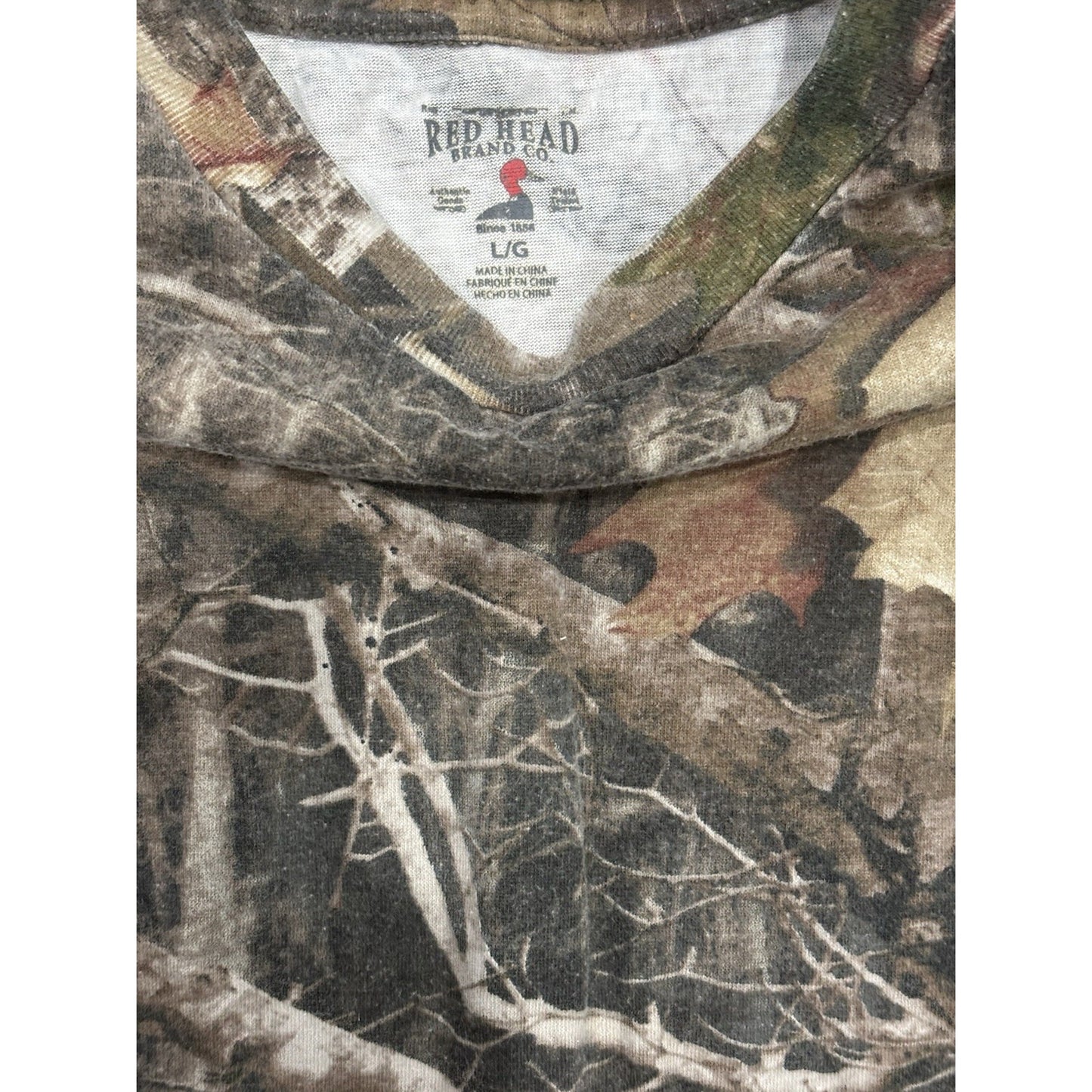 Redhead Boys Size L Camouflage Long Sleeve Crew Neck Shirt